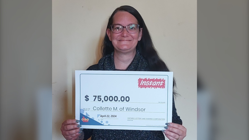 温莎的 Collette Martin 赢得即开型彩票 7.5 万美元